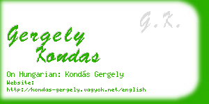 gergely kondas business card
